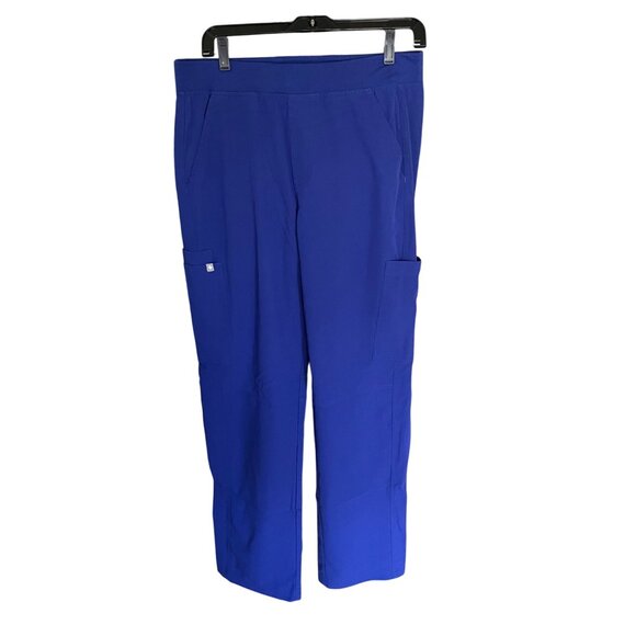Figs Technical Collection Blue Scrub Pants M 72% Polyester 21% Rayon Womens - Picture 1 of 5